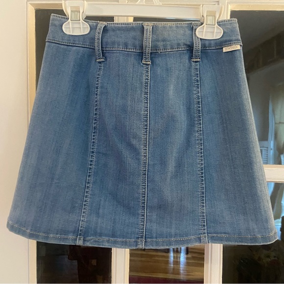 3/$20 Sky and Sparrow stretchy button down jean skirt - Picture 3 of 4